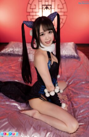 Ria Kurumi raises dress and masturbates her shaved pussy