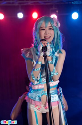 Ria Kurumi fucked from behind at microphone stand and creampied