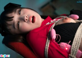 Ria Kurumi tied to chair and masturbated with vibrator