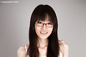 Mikami Ayaka in glasses strips short skirt and spreads her legs