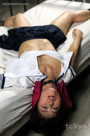 Yamada Reika in uniform wearing bondage chain face fucked and facial